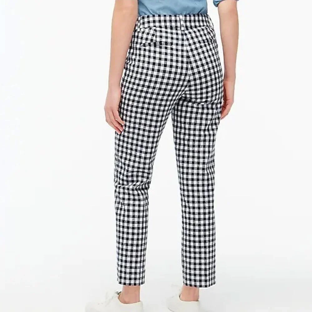 J. CREW Gingham linen-cotton Holland Pant Size 6 - Picture 4 of 16